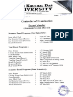 Exam Calendar 2022-23