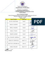 Slac Attendance Sheet