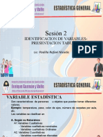 SESION 2 Variables y Tablas de Frecuencia