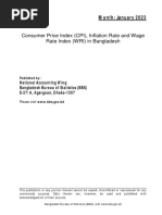 Consumer Price Index (CPI), Inflation Rate and Wage Rate Index (WRI) in Bangladesh