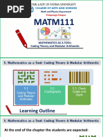 Coding Theory and Modular Arithmetic