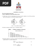 Lista de Exercícios 03 - Amplificadores Operacionais