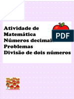 Atividade de Matemática Numeros Decimais