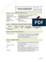 MSDS - MSDS YESO DE CONSTRUCCION Hoja de Seguridad