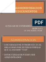 Vias de Administracion de Medicamentos Antares 2017