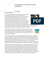 Los Medios de Comunicación en La Sociedad Actual Crisis Negocio y Politización