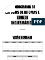 Cronograma de Estudos e Guia de Inglês @thamistudando