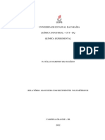 Relatório de Manuseio de Recipientes Volumétricos