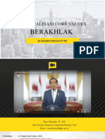 Internalisasi Core Values Berakhlak Di Kementerian Pupr