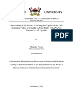 Mugisha Pascal-Assessment of The Factors Affecting The Uptake of The Life Insurance Policy in Uganda A Case Study of SANLAM Insurance LTD, Uganda