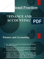 Finanace and Accounting