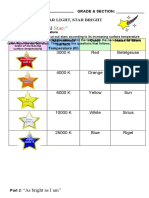 Activity Sheet Stars