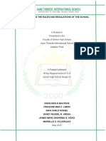 Assessing The Rules and Regulations of The School