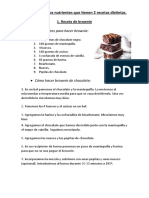 Comparación de Los Nutrientes Que Tienen 2 Recetas Distintas