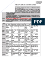 Rúbrica para Evaluar Exposiciones