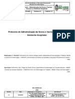 Protocolo de Administração de Soros e Vacinas Comuns No Ambiente Hospitalar