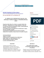 El Modelo de Creencias de Salud. Un Enfoque Teórico para La Prevención Del Sida