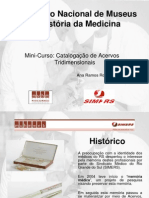 Mini-Curso: Catalogação de Acervos Tridimensionais