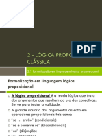 2 Lógica Proposicional Clássica