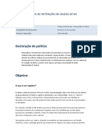 Politica de Retencao de Dados