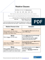 Relative Clauses Reference