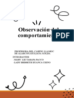 Tarea Dos Observacion Del Comportamiento