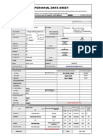 CS Form No. 212 Personal Data Sheet