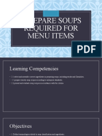 Prepare Soups Required For Menu Items 4TH Q WEEK2