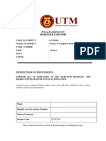 SCSJ3203/ Theory of Computer Science FINAL EXAMINATION SEMESTER I 2019/2020