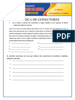 Ejercicios de Conectores - 4to Grado Primaria