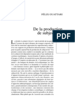 Félix Guattari, de La Production de Subjectivité