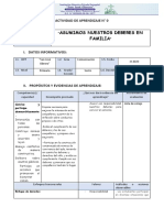 Actividad de Aprendizaje N Asumimos Nuestros Deberes en Familia