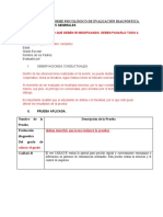 Informe Psicologìa Evaluacion Diagnostica