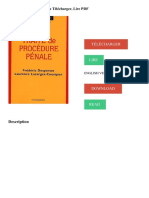 Traité de Procédure Pénale Télécharger, Lire PDF