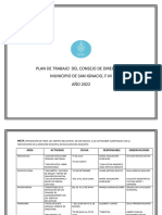 Plan de Trabajo Del Consejo de Directores para Socializar