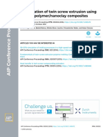 Optimization of Twin Screw Extrusion Using CFD For Polymer/nanoclay Composites