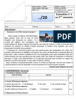 Evaluation 1apic N° 1 Et 2 Au 2eme Semestre Parcours 21-22 (SAID EL ALAMI)