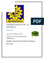 Cromatografia de La Espinaca