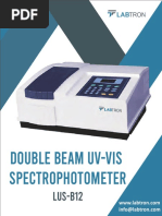 Double Beam UV Vis Spectrophotometer LUS B12