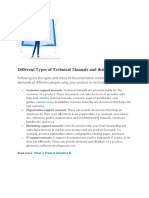 Different Types of Technical Manuals and Their Uses