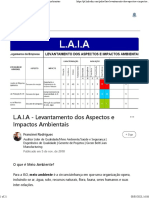 L.a.I.a - Levantamento Dos Aspectos e Impactos Ambientais