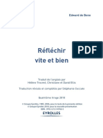 Réfl Échir Vite Et Bien: Edward de Bono