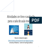 Atividades On-Line e Avaliacao para A Sala de Aula Invertida