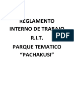 Reglamento Interno de Trabajo - Proyecto de Diseño