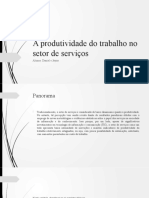 A Produtividade Do Trabalho No Setor de Serviços