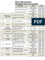 Jadwal Pelayanan Dokter Rsud Sulfat PDF