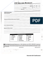 WCST - Response Sheet