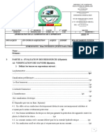 Epreuve de Technologie EE3 6eme Seq CETIC de Mindourou