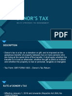 DONORS TAX and ESTATE TAX