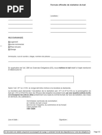 Formule Officielle de Résiliation de Bail Copie